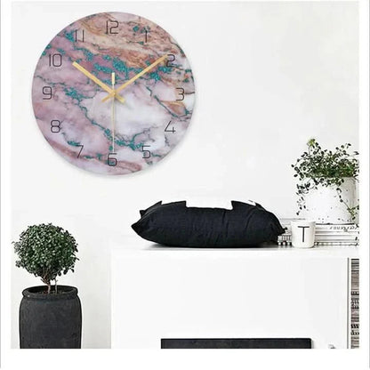 Horloge murale effet marbre