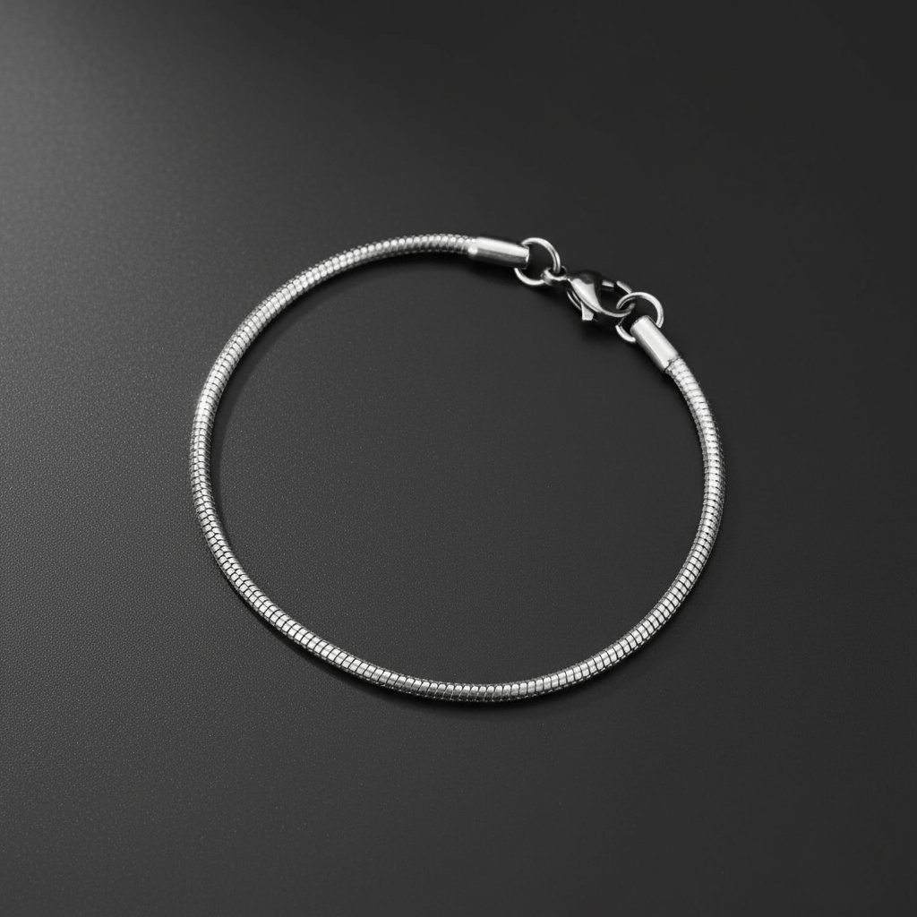 Quartz watch with a stainless steel case