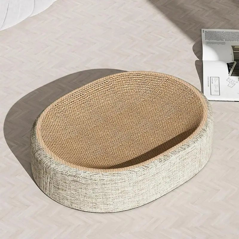Panier ovale pour chat en sisal