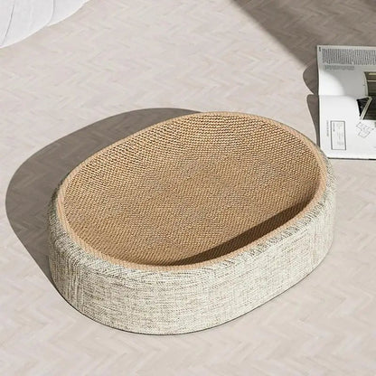 Panier ovale pour chat en sisal