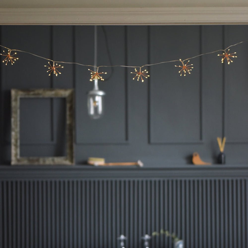 LED lights on copper wire