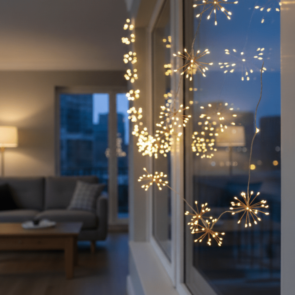 LED lights on copper wire