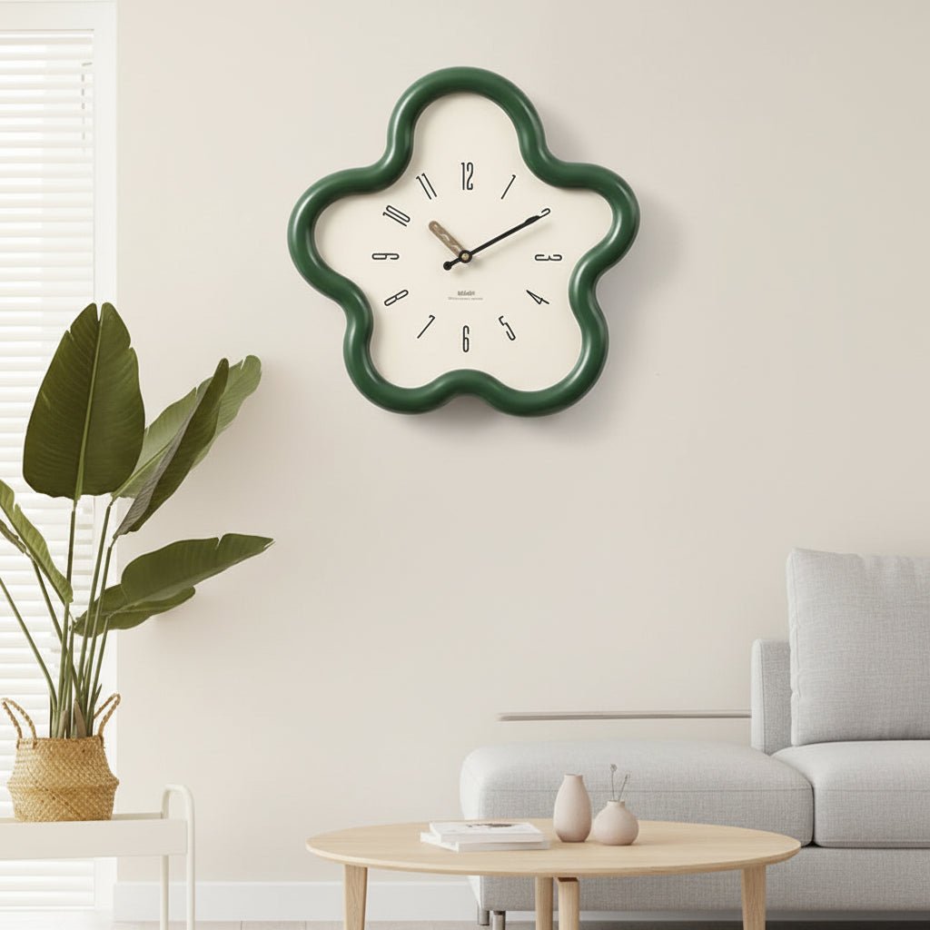 Horloge murale 3D florale