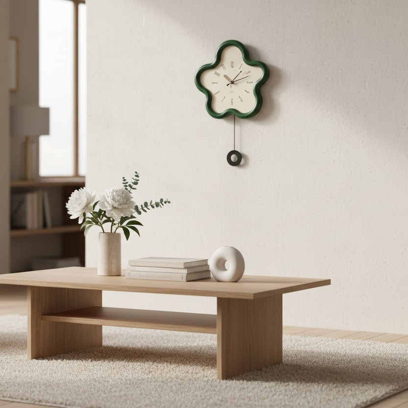 Horloge murale 3D florale