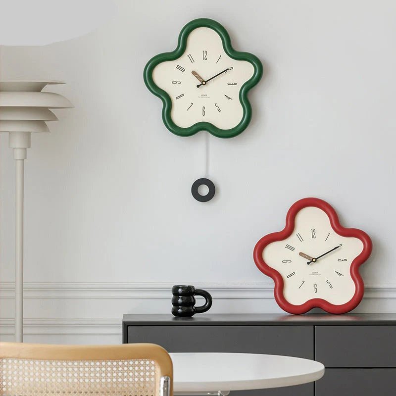 Horloge murale 3D florale