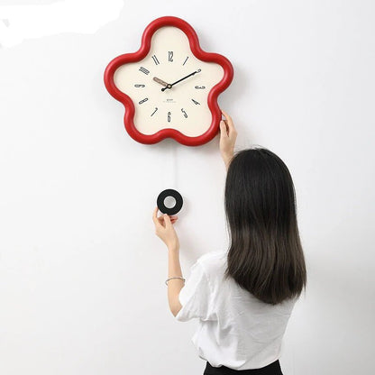 Horloge murale 3D florale