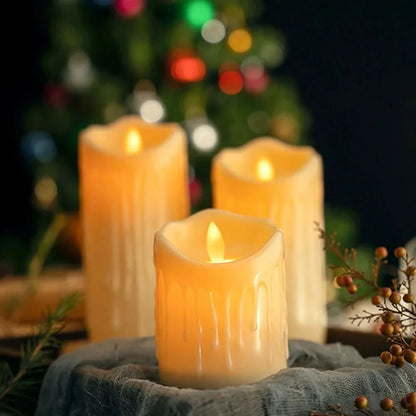 Battery-operated ivory LED candle