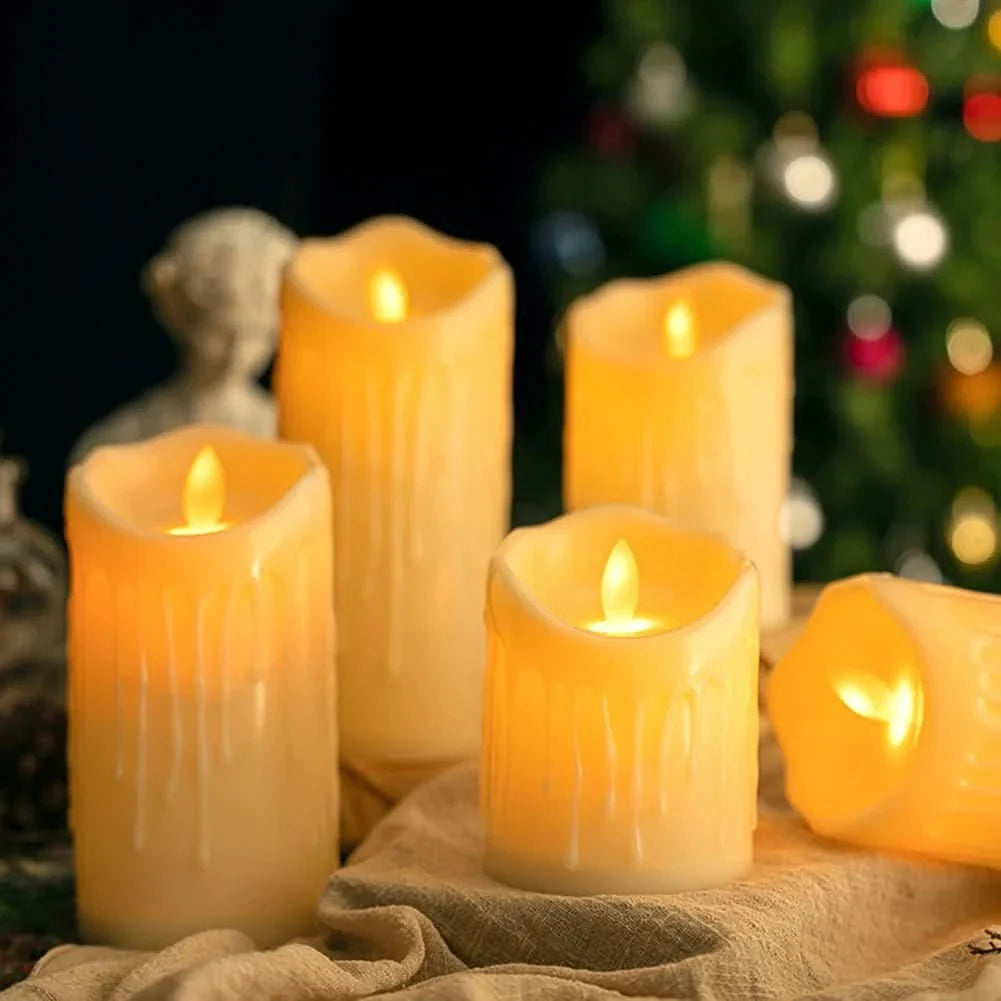 Battery-operated ivory LED candle
