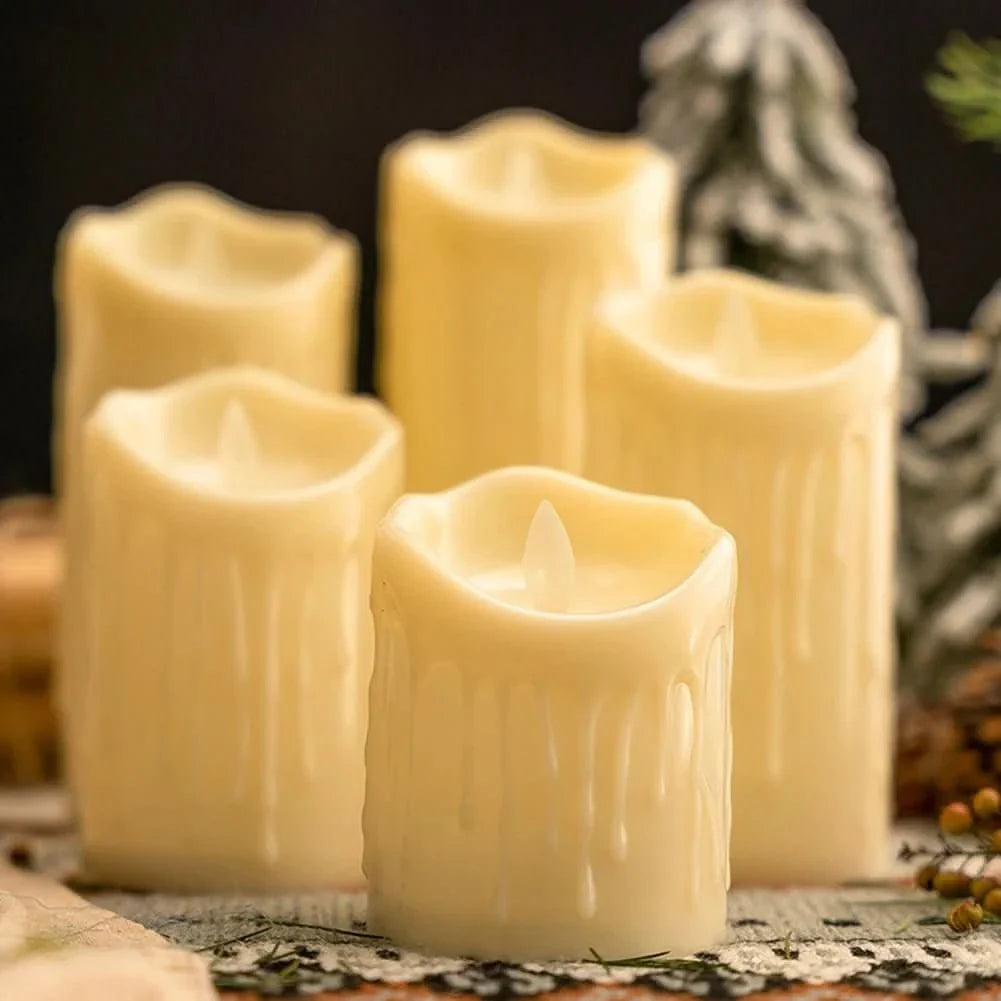 Battery-operated ivory LED candle