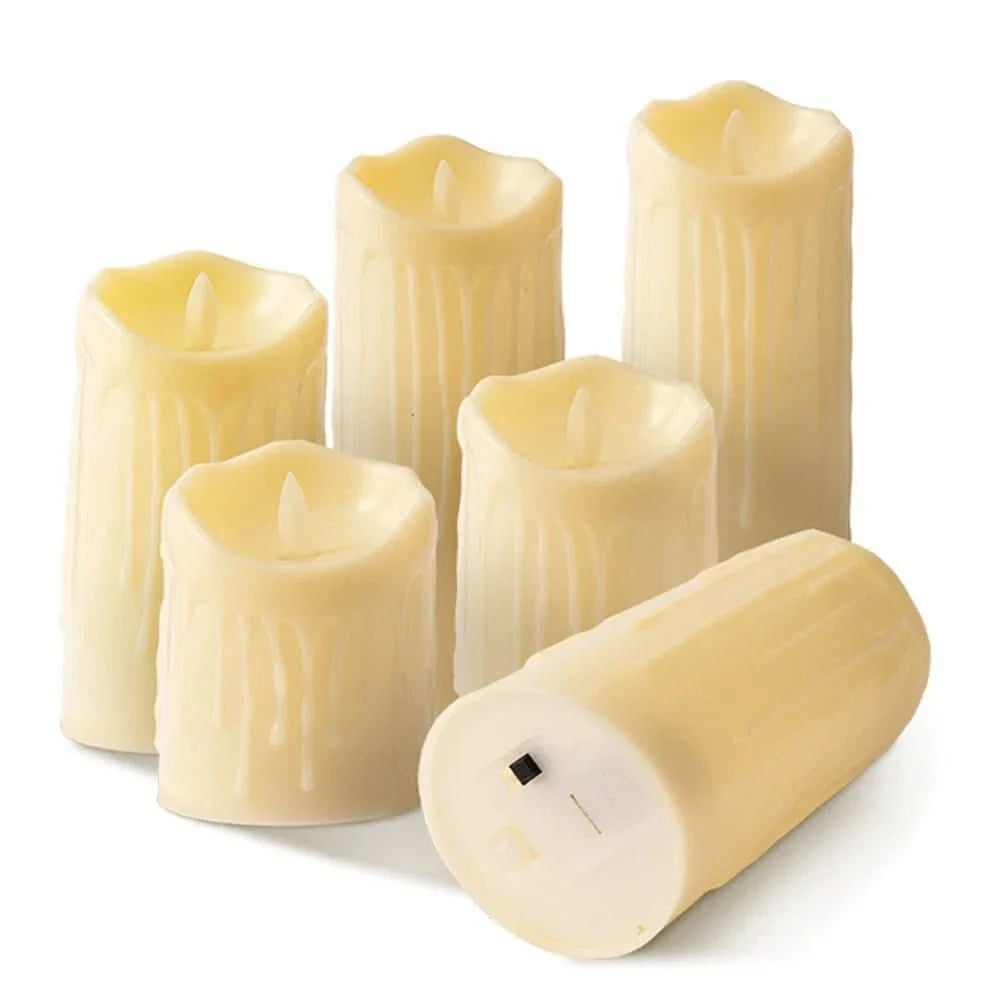 Battery-operated ivory LED candle