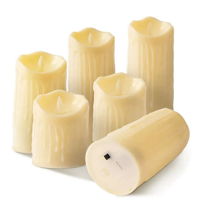 Battery-operated ivory LED candle