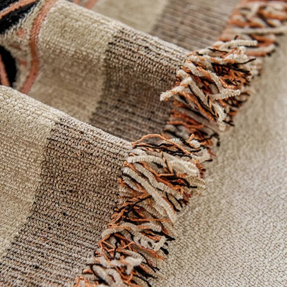 Housse de canapé en chenille à franges