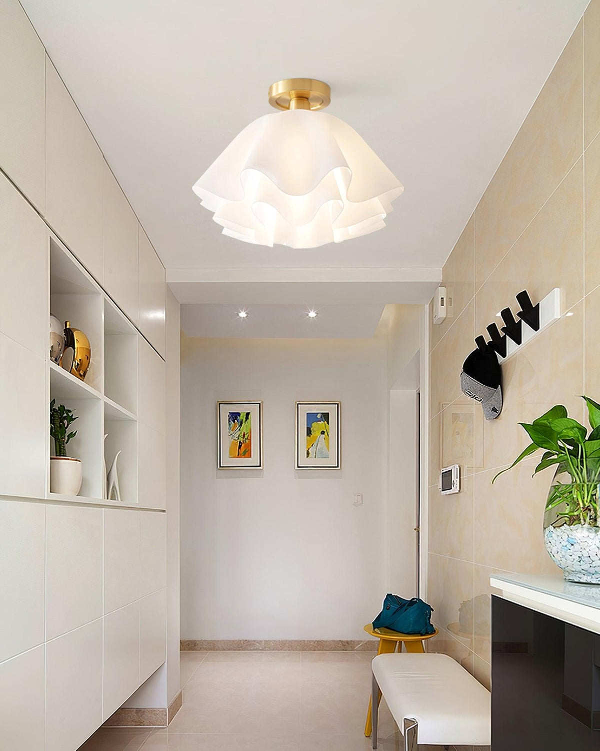 Lampa sufitowa LED miedziana