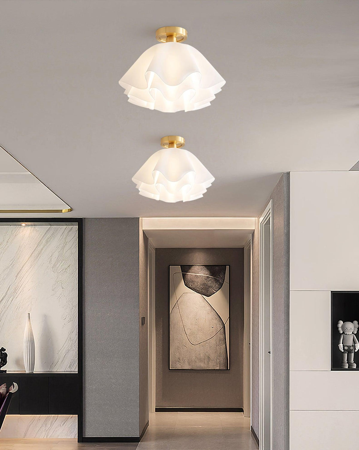 Lampa sufitowa LED miedziana