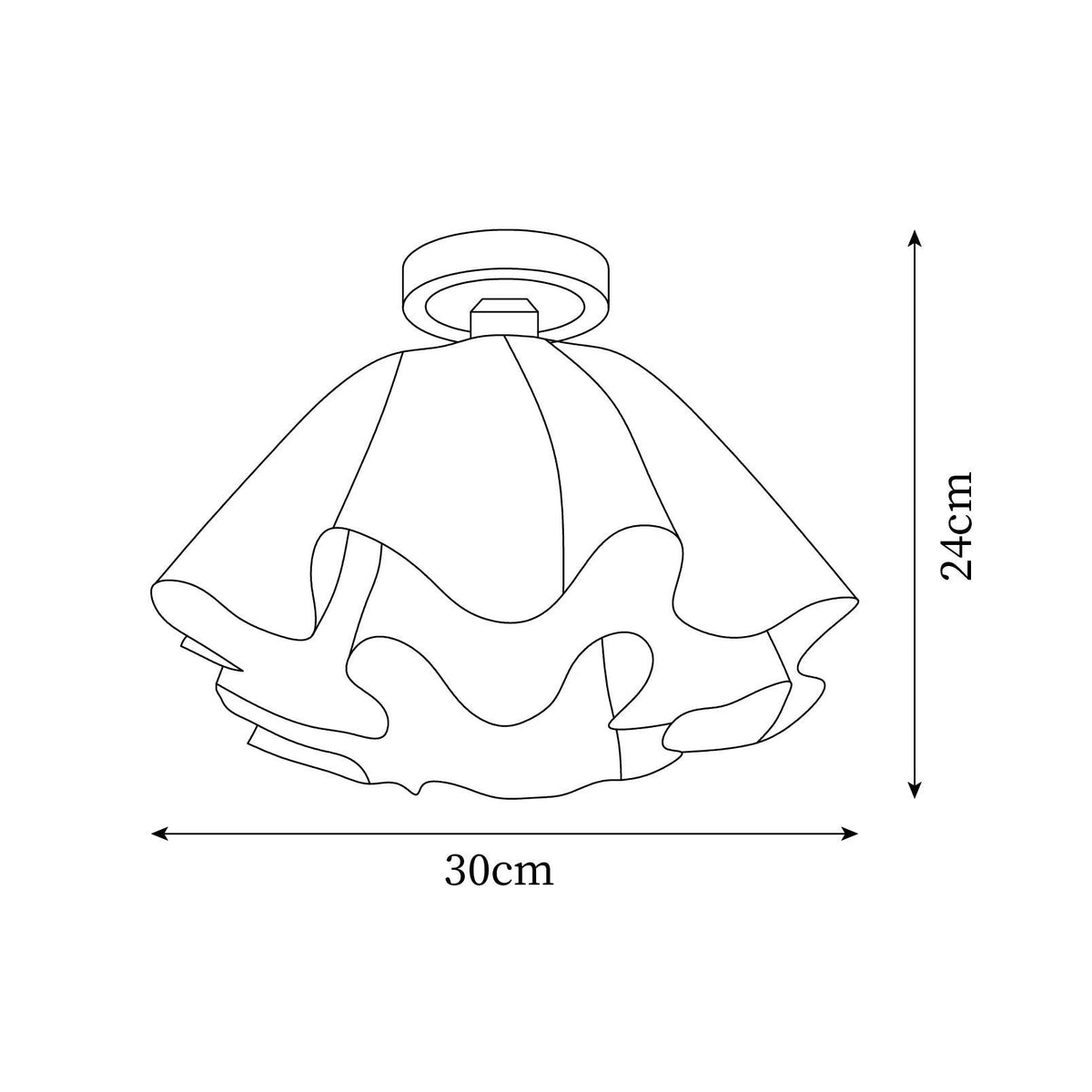 Lampa sufitowa LED miedziana