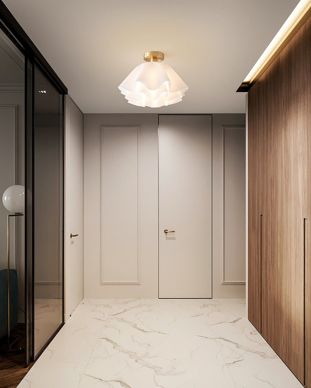 Lampa sufitowa LED miedziana