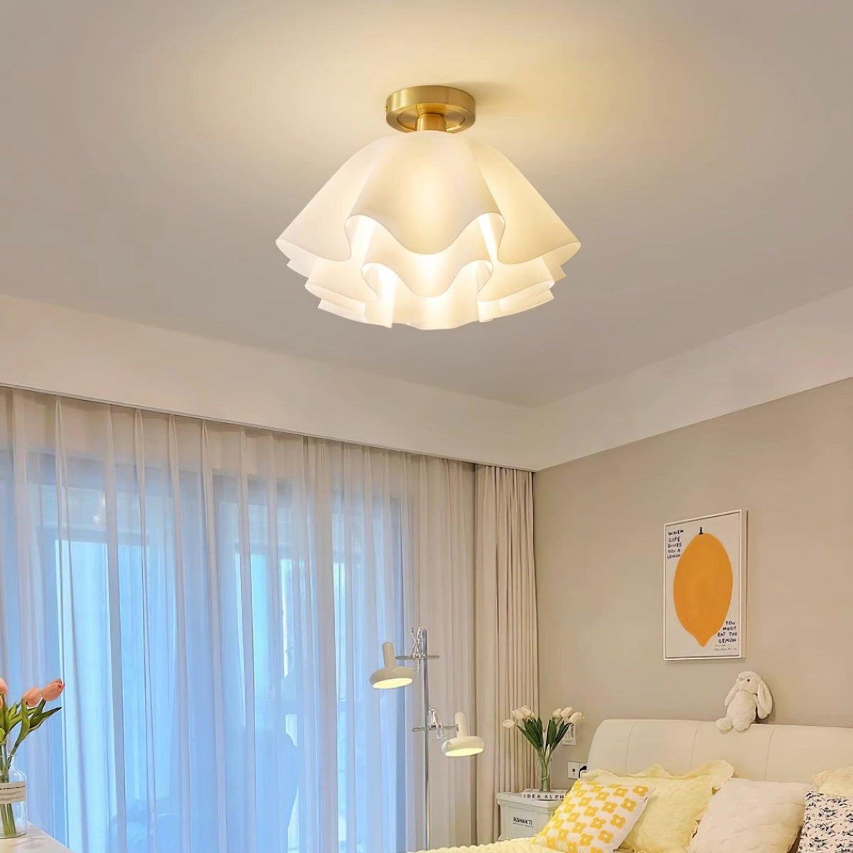 Lampa sufitowa LED miedziana
