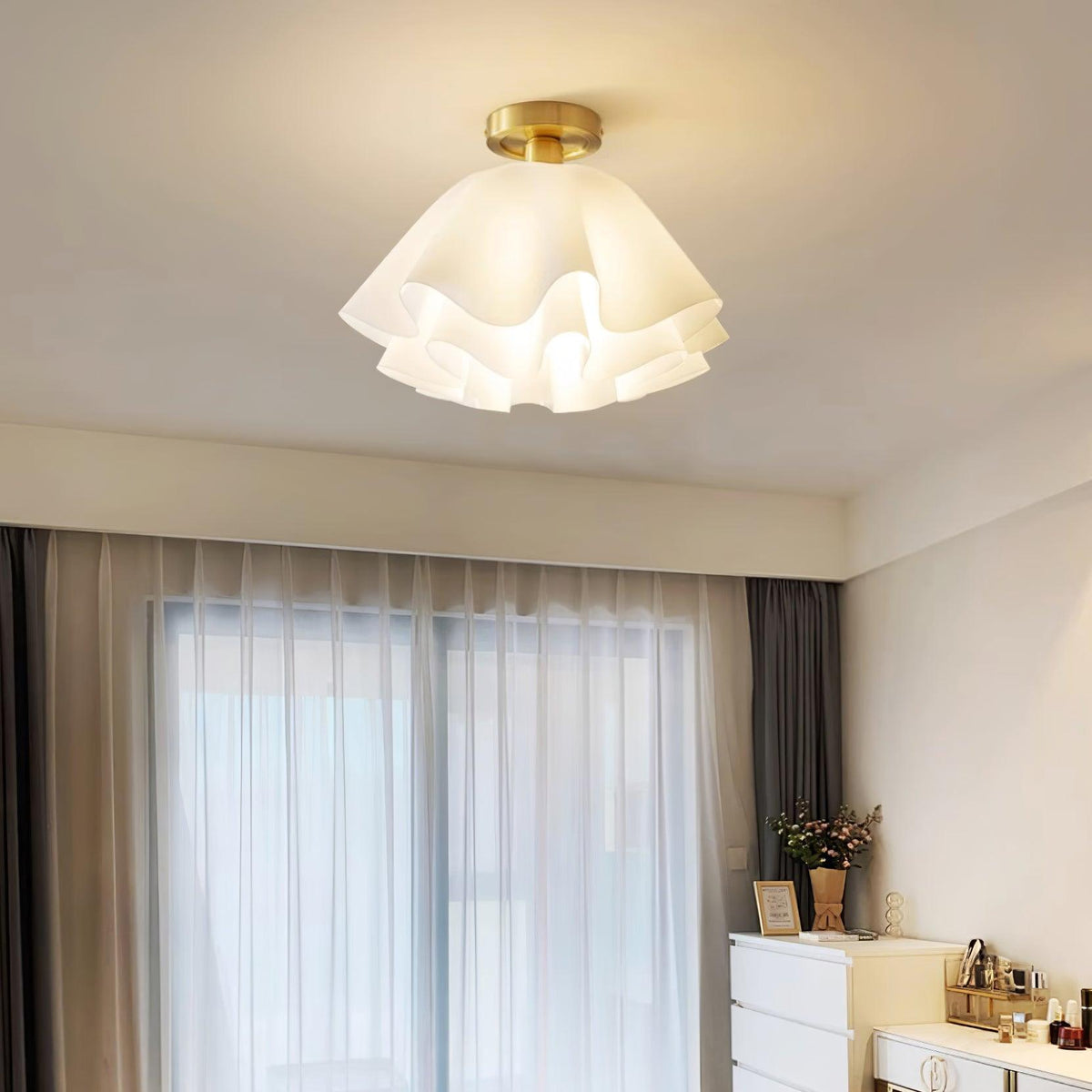 Lampa sufitowa LED miedziana