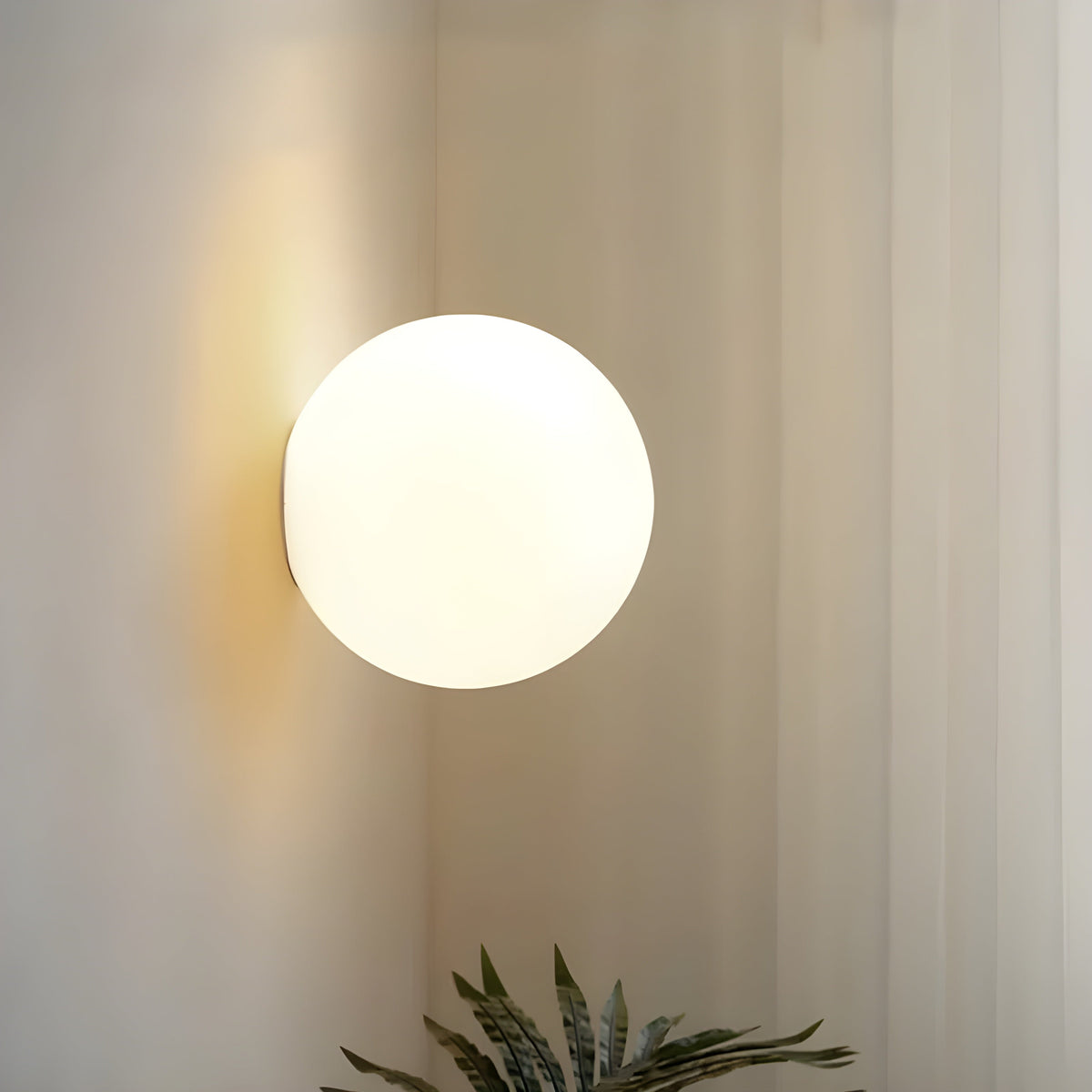 Applique boule en verre