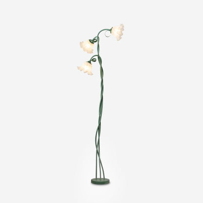 Lampa podłogowa z motywem kwiatowym