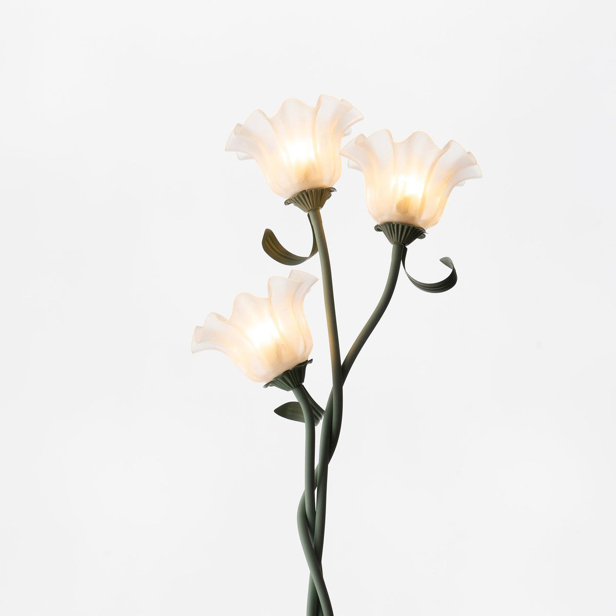Lampa podłogowa z motywem kwiatowym
