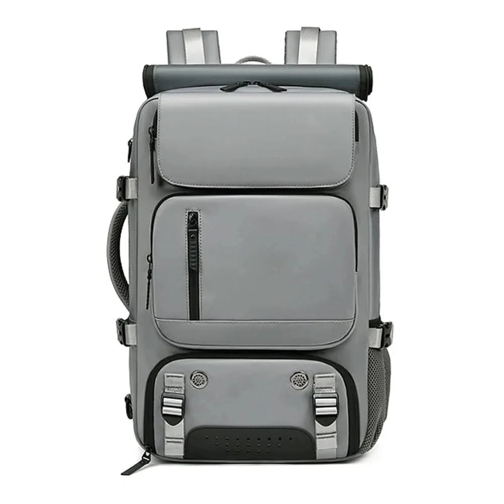 Travel backpack with a shoe compartment
