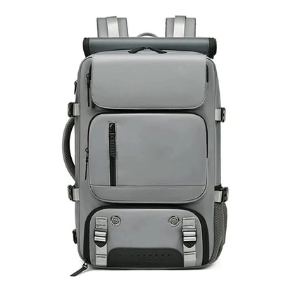 Travel backpack with a shoe compartment