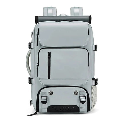 Travel backpack with a shoe compartment