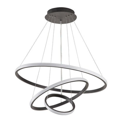 Three-ring LED ceiling light
