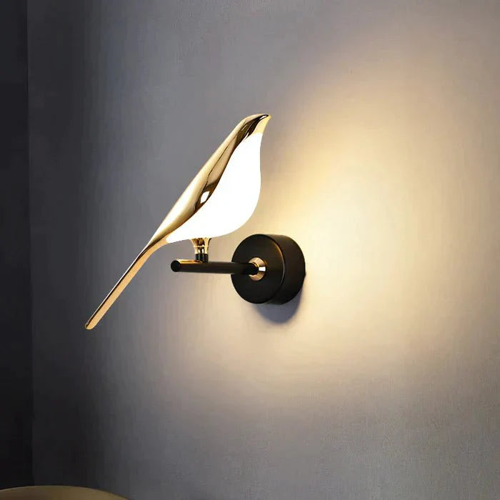 Lampe LED en forme d’oiseau avec fixation magnétique