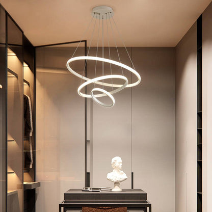 Three-ring LED ceiling light