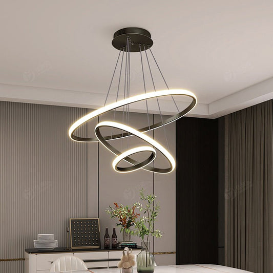 Plafonnier LED à trois anneaux