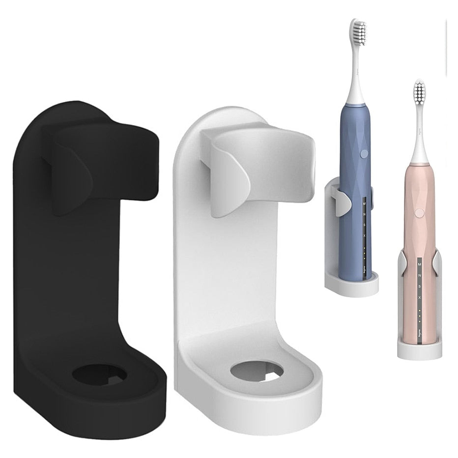 Self-adhesive toothbrush holder