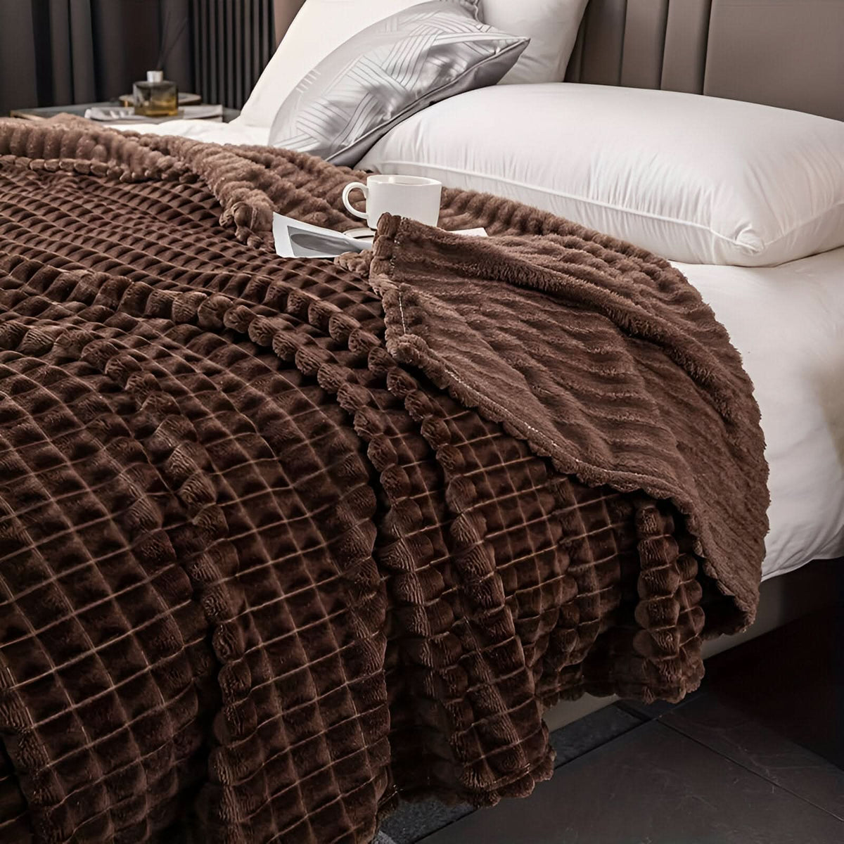 Blanket with a textured surface