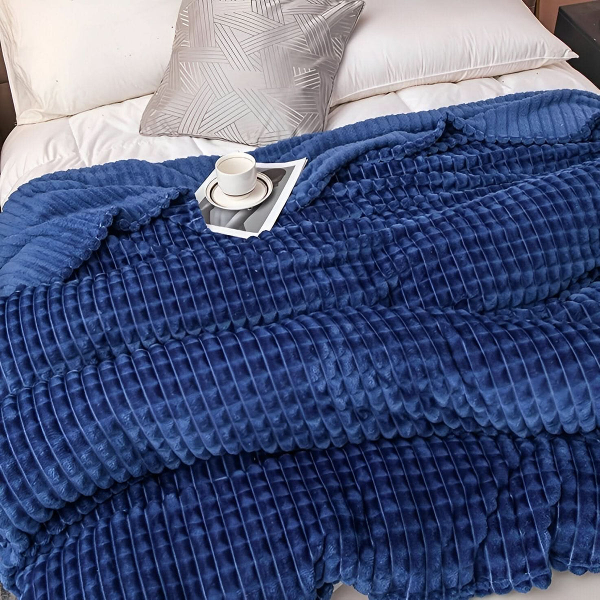 Blanket with a textured surface