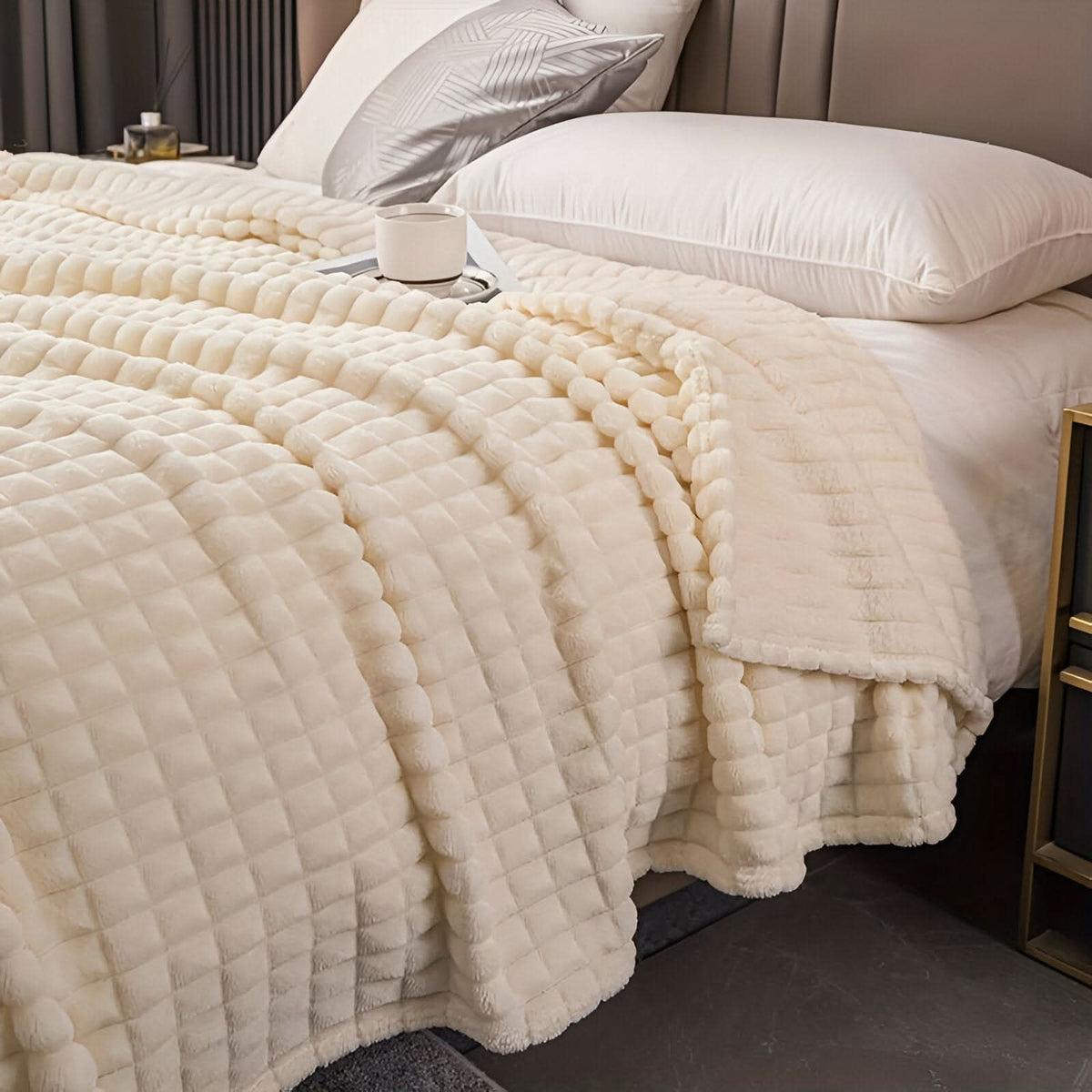 Blanket with a textured surface