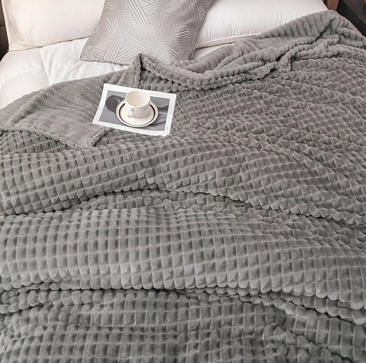 Blanket with a textured surface