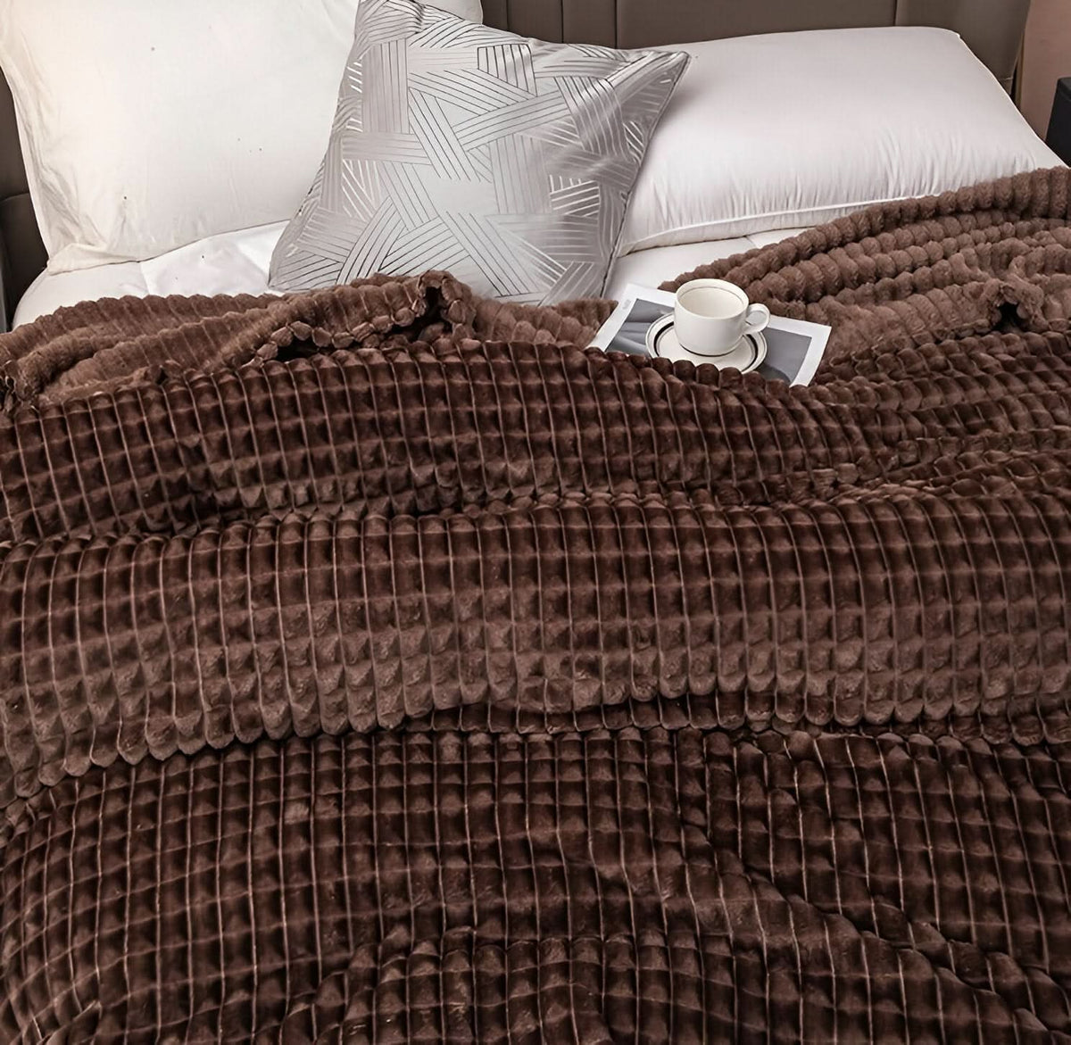 Blanket with a textured surface