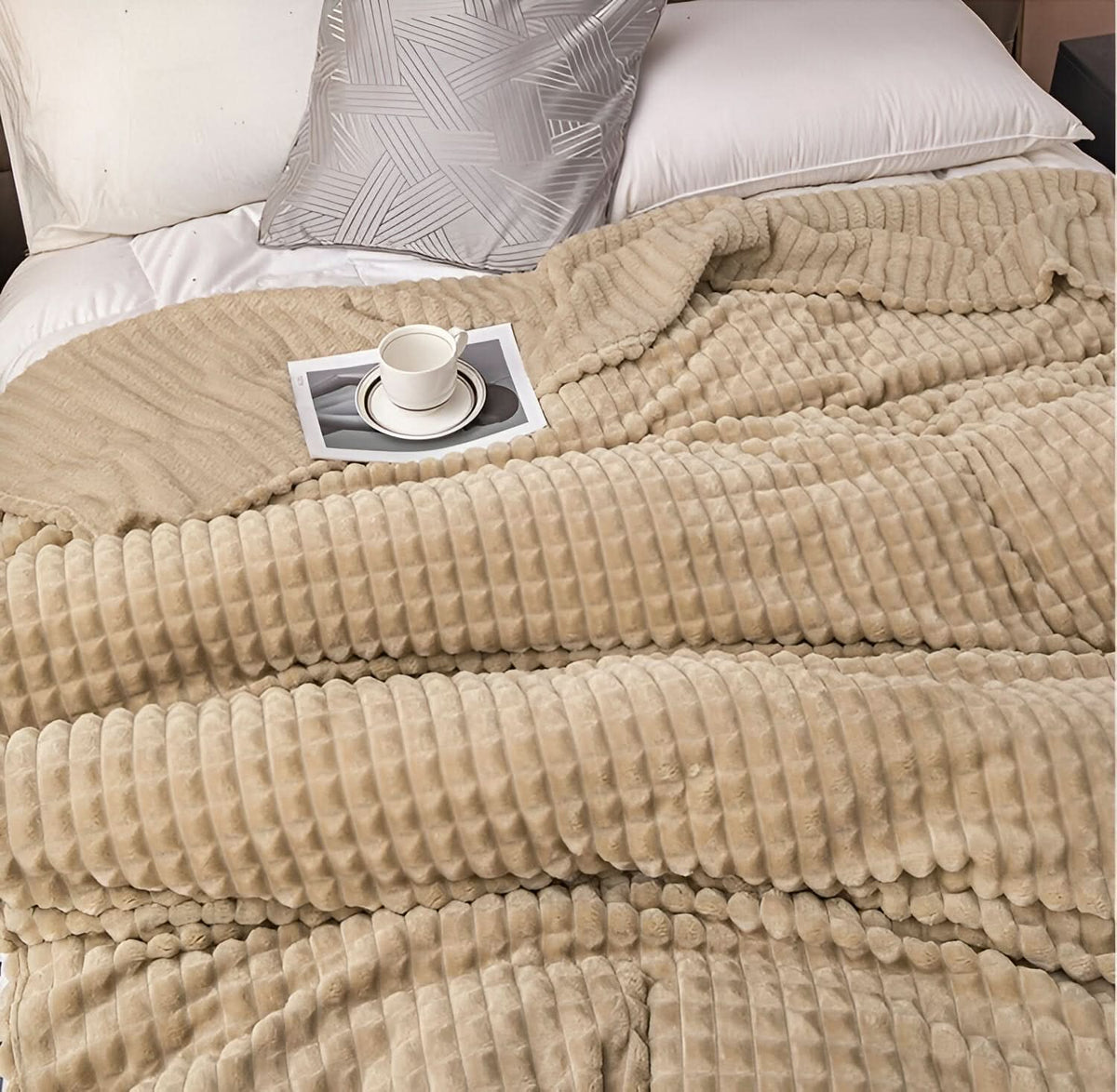 Blanket with a textured surface