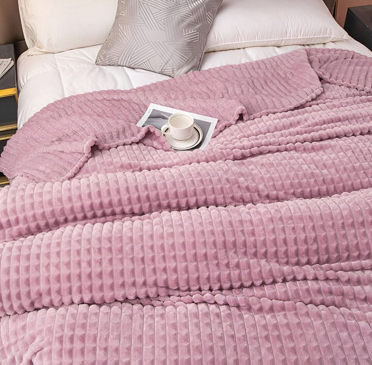 Blanket with a textured surface