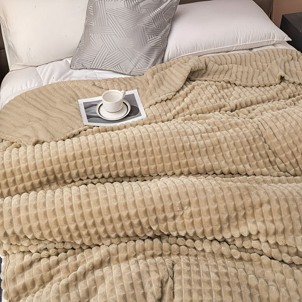 Blanket with a textured surface