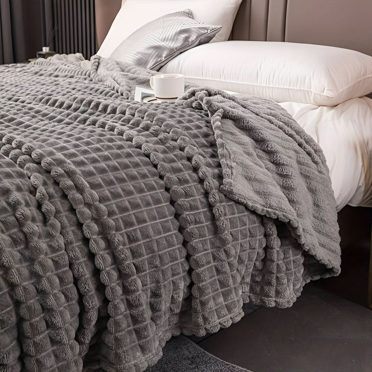 Blanket with a textured surface