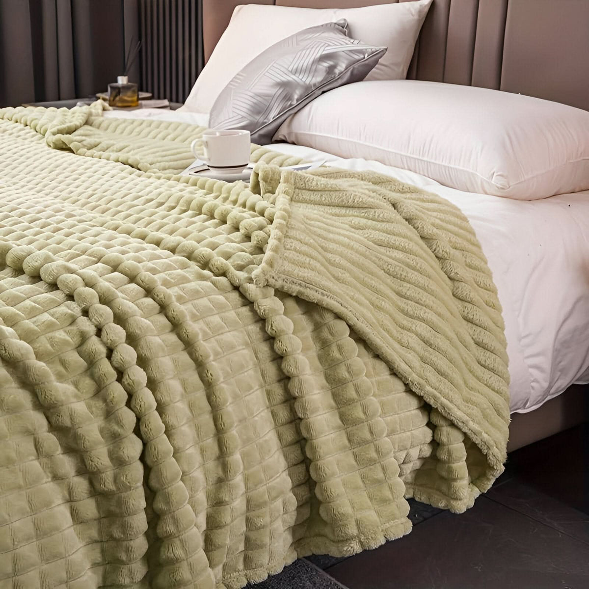 Blanket with a textured surface