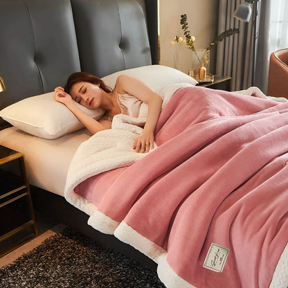Koc pikowany dwustronny fleece