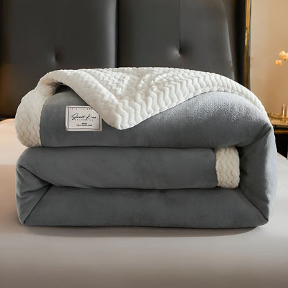 Koc pikowany dwustronny fleece