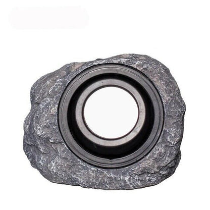Solar stone-shaped lamp