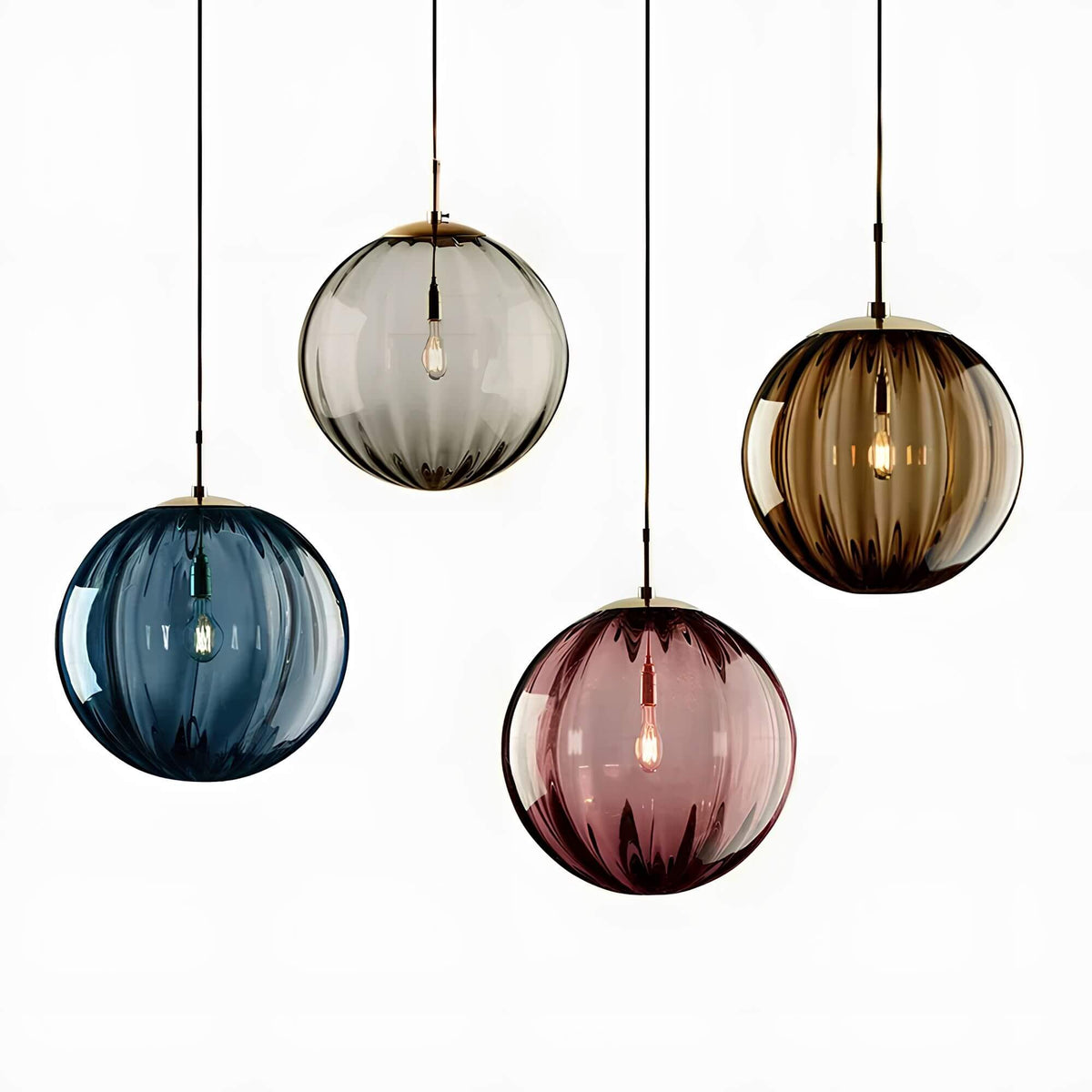 Suspension boule en verre