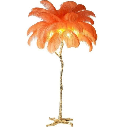 Lampa podłogowa z piórami 3 tryby