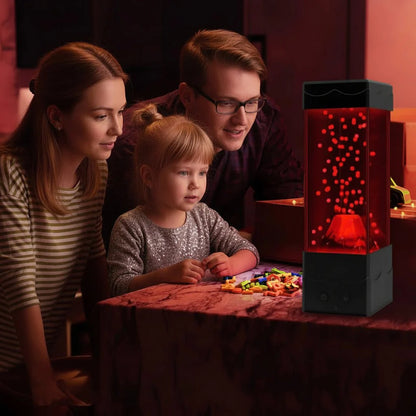 Lampe LED volcan avec 7 couleurs