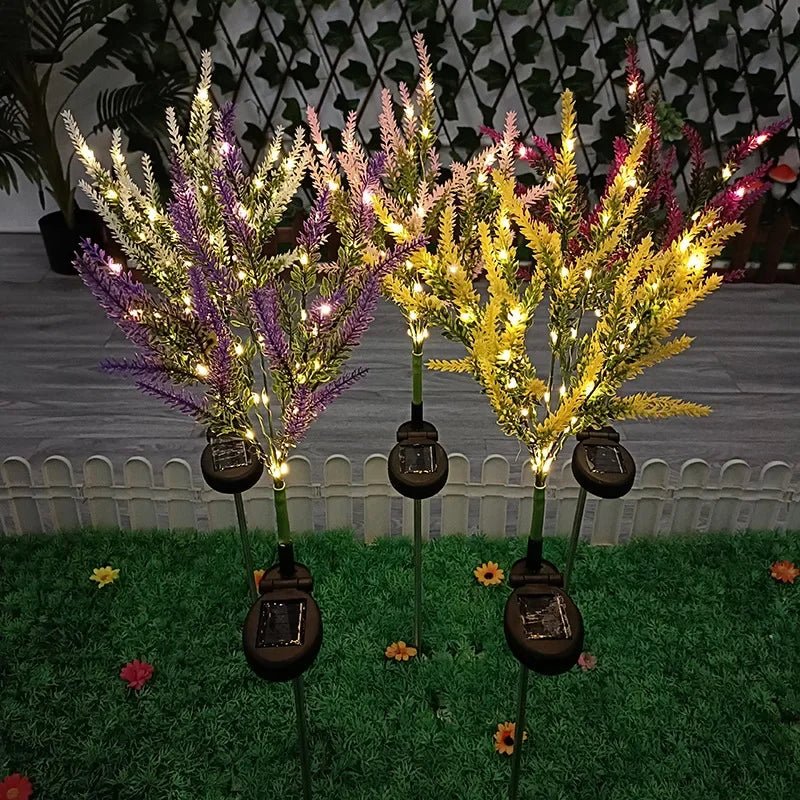 Lavender-shaped solar lamp